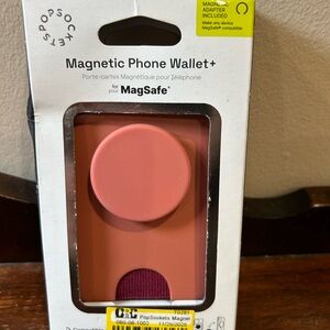 PopSockets Magnetic Phone Wallet with Grip and MagSafe Magnetic Clay
